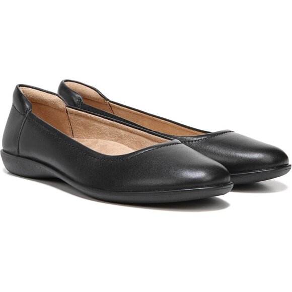 Naturalizer Women's Black Closed Rounded Toe Slip on Flexy Ballet Flat Shoes - Picture 7 of 9